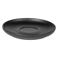 TRIBECA, set of two stoneware cappuccino cups and saucers, 2 x 180 ml, black