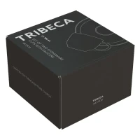 TRIBECA, set of two stoneware cappuccino cups and saucers, 2 x 180 ml, black