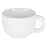 TOTEM, Set aus zwei Keramiktassen für Cappuccino mit Untertassen, 2 x 200 ml, Weiss