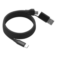 DOPPLER 240W 2IN1, usb type-c kabl za punjenje i prenos podataka sa magnetom, 2 u 1, 240w, crni