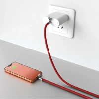 NET 65W, type-c charging and data cable and lanyard, 65 w, red