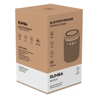 RUMBA, Bluetooth-Lautsprecher, 5W und kabelloses Ladegerät, 15W mit RGB-Licht, Schwarz