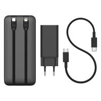 REVOLUTION, Ladestation mit 4 x 10.000 mAh Akkus, 65W, mit Magnet, Schwarz