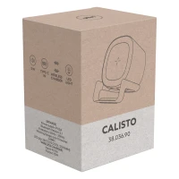 CALISTO, Bluetooth-Lautsprecher 5W, kabelloses Ladegerät 15W, Handyhalterung und Lampe Weiss