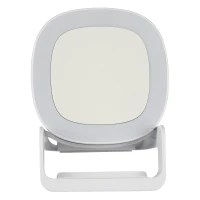 CALISTO, Bluetooth-Lautsprecher 5W, kabelloses Ladegerät 15W, Handyhalterung und Lampe Weiss