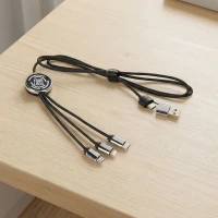 BETA 6IN1, USB/Type-C Lade- und Datenkabel, 6-in-1, Schwarz