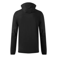RIDER, Herren SoftshellJacke mit Kapuze, Schwarz