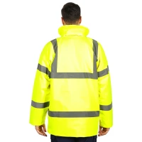 TRAFFIC, Winter-Sicherheitsjacke mit reflektierenden Streifen, Neongelb