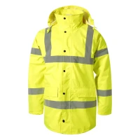 TRAFFIC, Winter-Sicherheitsjacke mit reflektierenden Streifen, Neongelb