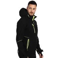 PANTHER JACKET, softshell hooded jacket, neon yellow