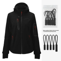 PANTHER THERMO WOMEN, women's softshell jacket with heating system, black