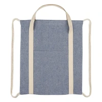 ZORA, Rucksack aus recycelter Baumwolle, 200 g/m2, Blau