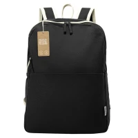HERITAGE, Rucksack aus recycelter Baumwolle, 280 g/m2, Schwarz