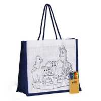 CHICO, bag with crayons, blue