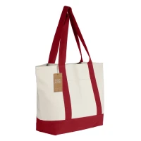 SUNSET, Recycelte Tasche aus Baumwolle, 300 g/m2, Rot