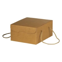 CORDINI, 3-Lagige faltbare Geschenkbox mit Kordeln, Beige