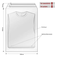POLY BAG 30 x 40, packing bags, size 30 x 40 cm, 100 pcs, transparent