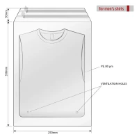 POLY BAG 25 x 35, packing bags, size 25 x 35 cm, 100 pcs, transparent