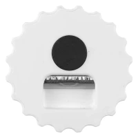 MAGNET CAP, bottle opener with magnet, white