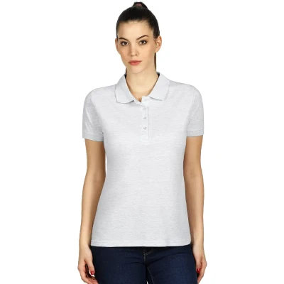 SUNNY, Damen-Poloshirt, 180 g/m2, Helle Asche