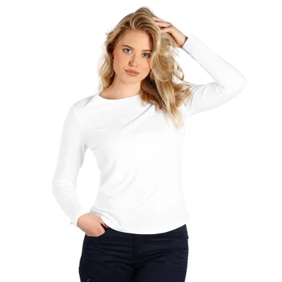 TARGET LSL LADY, ladies’ long-sleeve cotton t-shirt, 160 g/m2, white