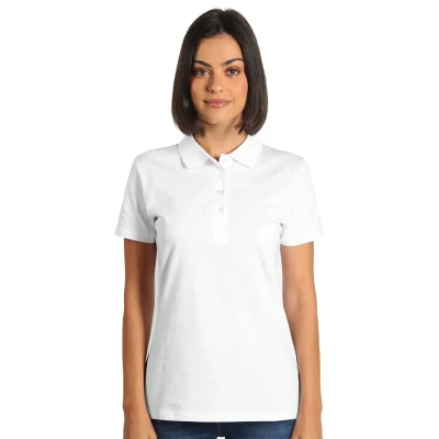 PREMIUM POLO LADY, ženska polo majica, 180 g/m2, bela