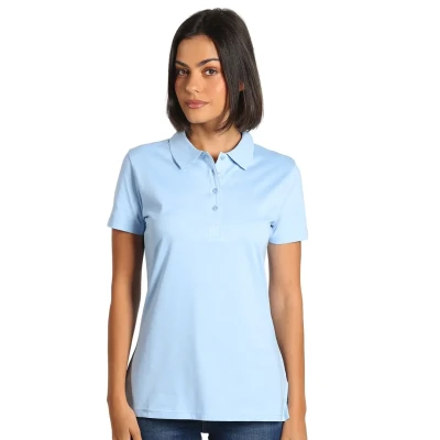 PREMIUM POLO LADY, Damen-Poloshirt, 180 g/m2, Hellblau