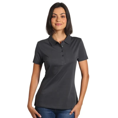 PREMIUM POLO LADY, Damen-Poloshirt, 180 g/m2, Dunkelgrau