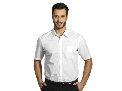 BUSINESS SSL MEN, Kurzarm-Hemd für Herren, Weiss