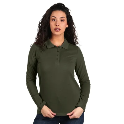 SUNNY LSL, Damen-Langarm-Poloshirt, 180 g/m2, Olive