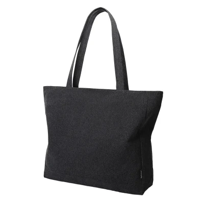 ECO LIVING, Tragtasche aus recycelter Baumwolle, 500 g/m2, Dunkelgrau