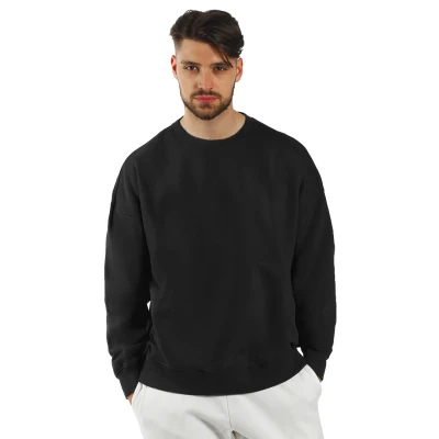BIG, Weites Sweatshirt aus Bio-Baumwolle, 300 g/m2, Schwarz