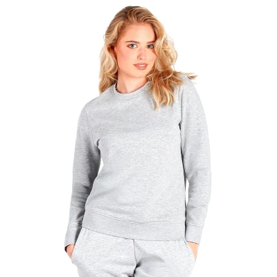 TERRY LADY, Sweatshirt mit rundem Ausschnitt, 280 g/m2, Asche