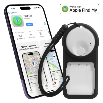 TAG FINDER, find my luggage tag, black