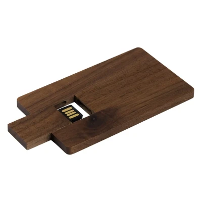 CREDIT CARD WOOD, usb flash memory, brown, 8GB