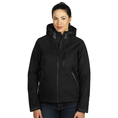 BLACK PEAK WOMEN, Damen SoftshellJacke mit Kapuze, Schwarz
