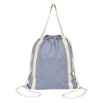 ZORA, Rucksack aus recycelter Baumwolle, 200 g/m2, Blau