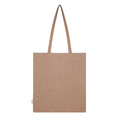 NATURELLA MELANGE 120, Tragtashe aus recycelter Baumwolle, 120 g/m2, Hellbraun Braun