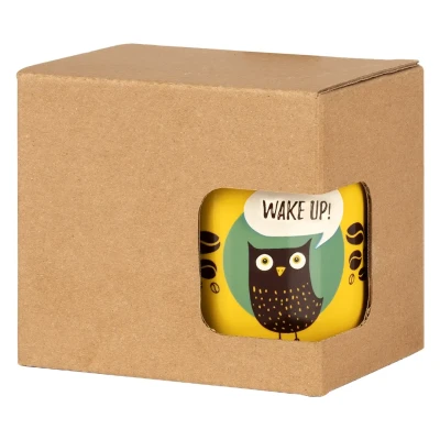 GIFTY, single mug gift box, brown