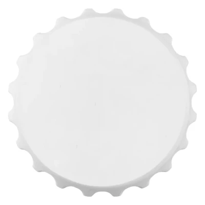 MAGNET CAP, bottle opener with magnet, white