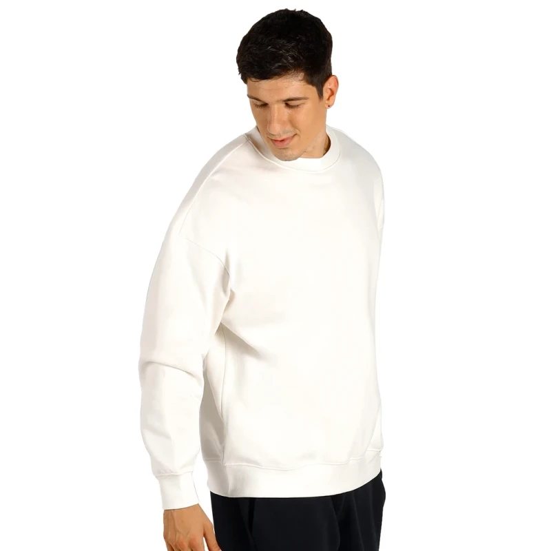 BIG, unisex oversize crew neck organic cotton sweatshirt, 300 g/m2, off white