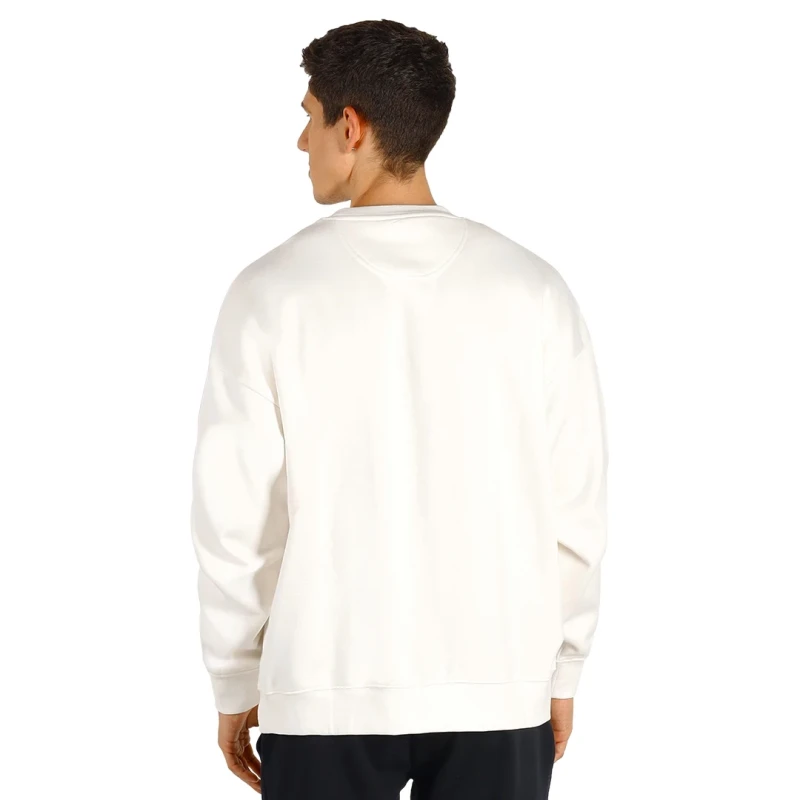 BIG, unisex oversize crew neck organic cotton sweatshirt, 300 g/m2, off white