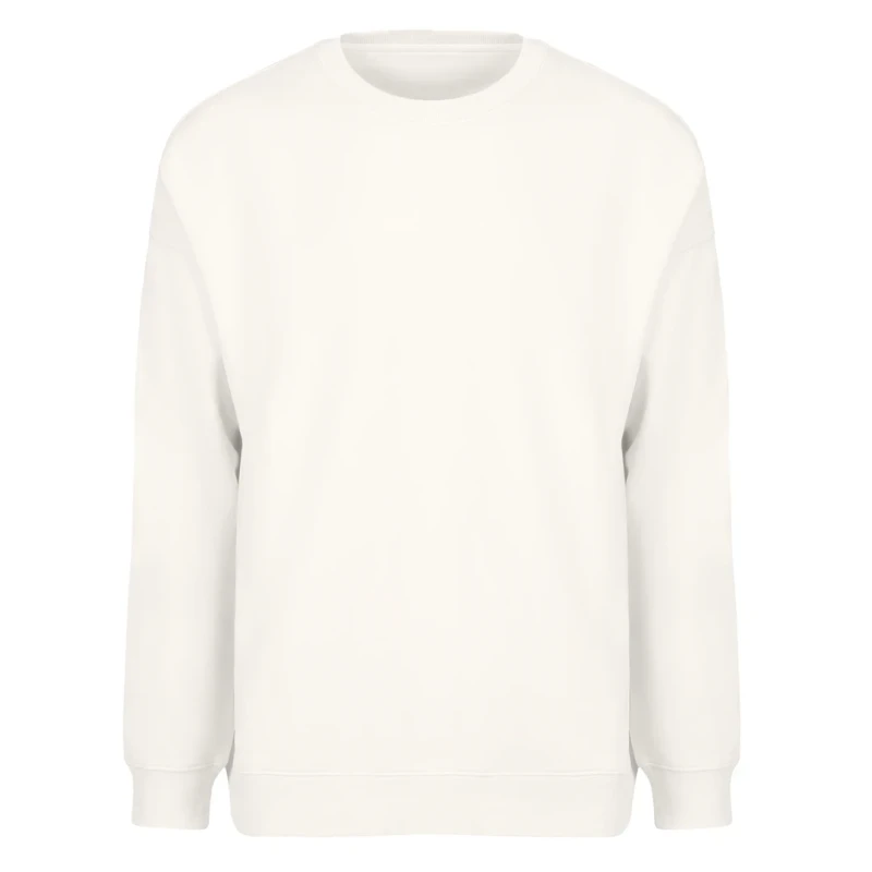 BIG, unisex oversize crew neck organic cotton sweatshirt, 300 g/m2, off white