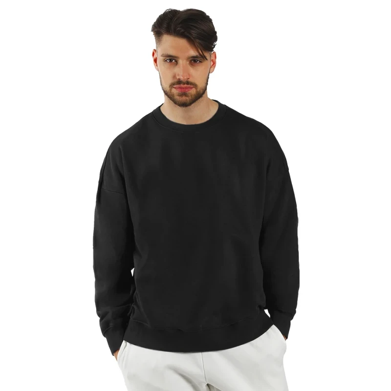 BIG, Weites Sweatshirt aus Bio-Baumwolle, 300 g/m2, Schwarz