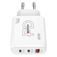 POWER CHARGER 65W PD EU, Wandladegerät, 65W, Weiss