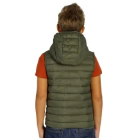 LIBERTY HOOD VEST KID, Kinder-Weste mit Kapuze, Olive