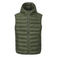 LIBERTY HOOD VEST KID, Kinder-Weste mit Kapuze, Olive