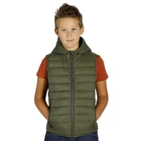 LIBERTY HOOD VEST KID, Kinder-Weste mit Kapuze, Olive