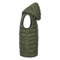 LIBERTY HOOD VEST KID, Kinder-Weste mit Kapuze, Olive