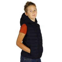 LIBERTY HOOD VEST KID, Kinder-Weste mit Kapuze, Blau